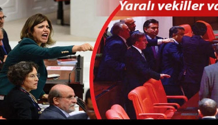 Κόλαση η τουρκική βουλή! Άγριο ξύλο με μπουνιές και κλωτσιές μεταξύ Τούρκων και Κούρδων βουλευτών – (ΒΙΝΤΕΟ)